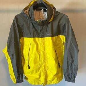 Marmot Two-Tone Yellow and Gray Rain jacket